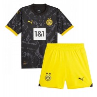 Koszulka piłkarska Borussia Dortmund Strój wyjazdowy dla dzieci 2023-24 tanio Krótki Rękaw (+ Krótkie spodenki)
